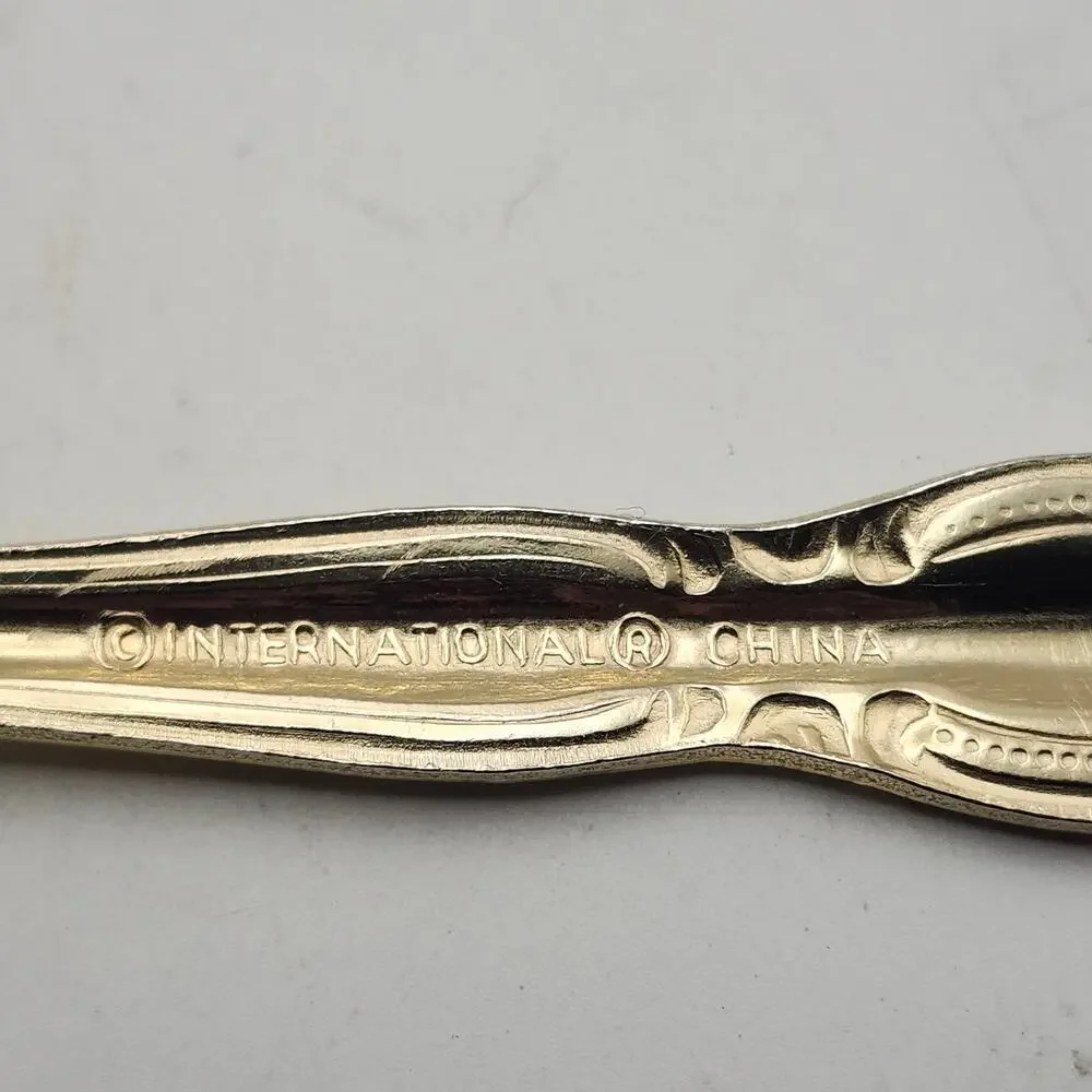 International Silver San Marcos Gold Electroplate Lot 5 Dinner Forks 7 5/8 In